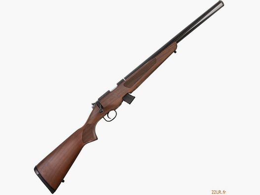 Hatsan .22LR bolt-action rifle with custom silencer and two magazines