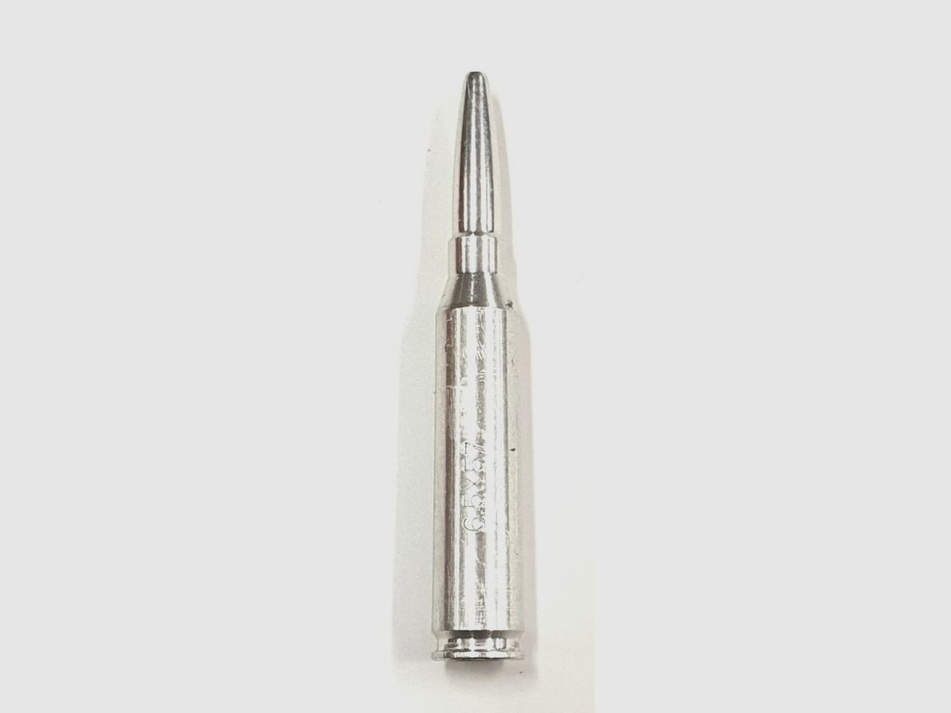 6.5x57 blank cartridge 3 pieces, chrome