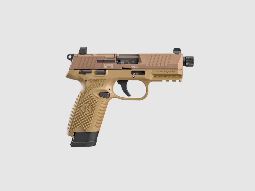 PISTOLET FN HERSTAL 502 TACTICAL FDE CAL.22LR FILETÉ - CATEGORIE B, image 1 sur 8