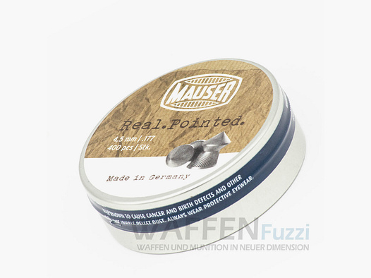 Mauser Real Pointed Domed Pellets 4.5mm 400 pcs.