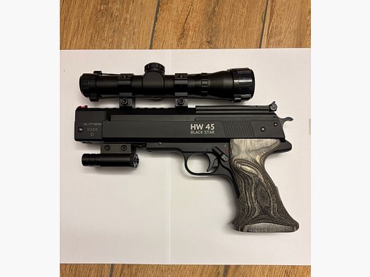 Incense Sport Air Pistol HW 45 Black Star used only once