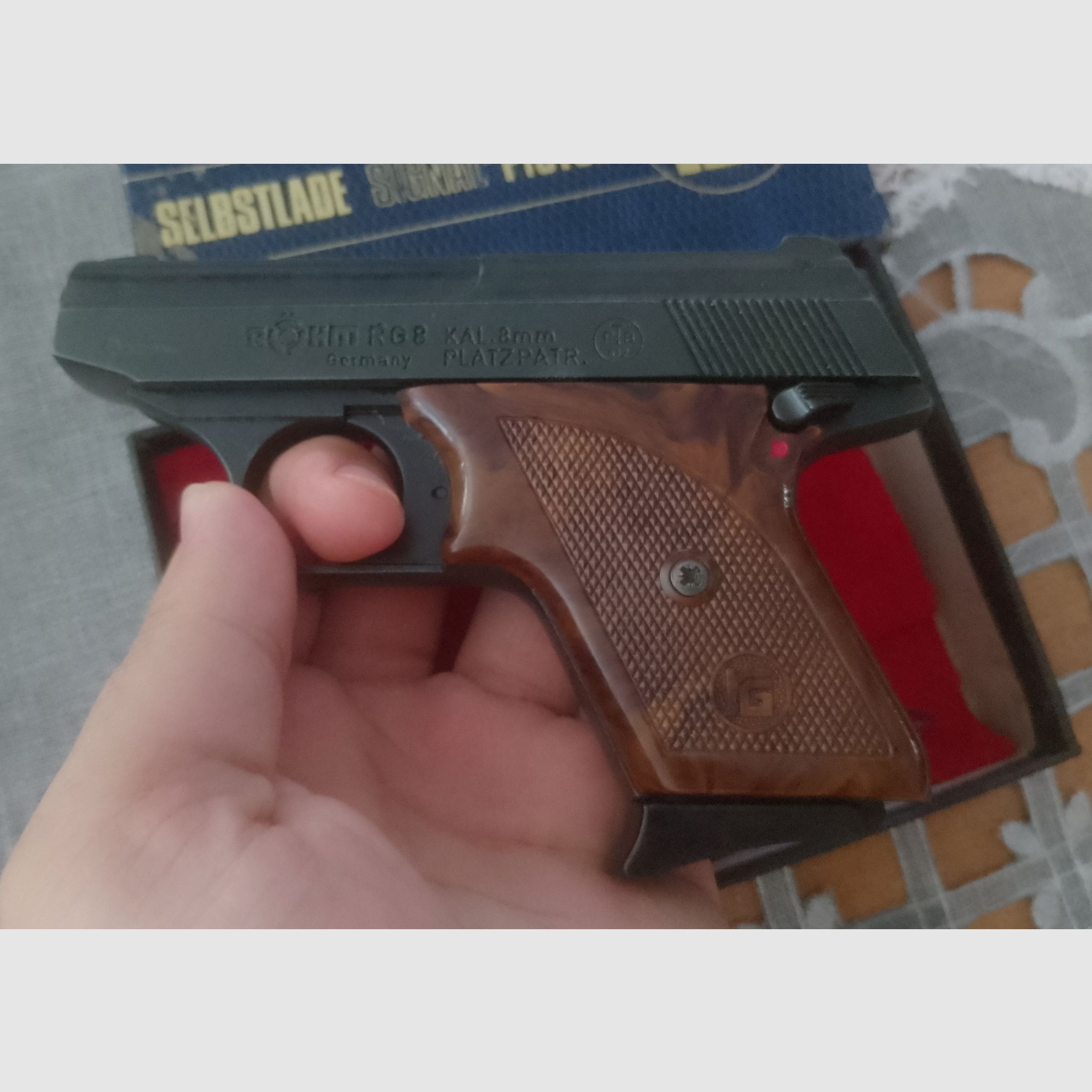 Seltene Röhm RG 8 im Kaliber 8 mm Knall/ PTB 412 mit OVP!