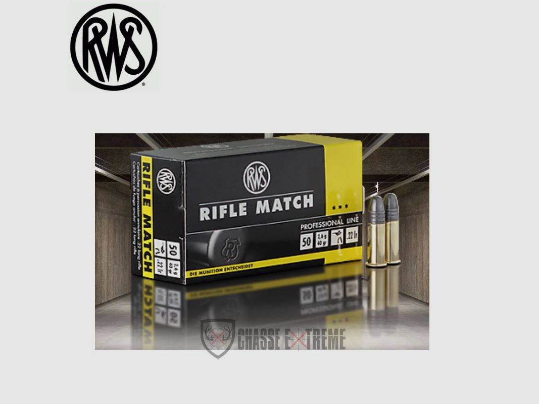 50 cartucce RWS cal 22 Lr 40gr Fucile Match
