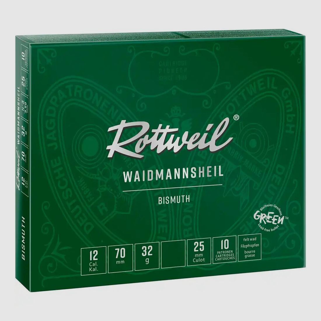 Rottweil Waidmannsheil Bismuto 32g - 3,0mm - 10pz