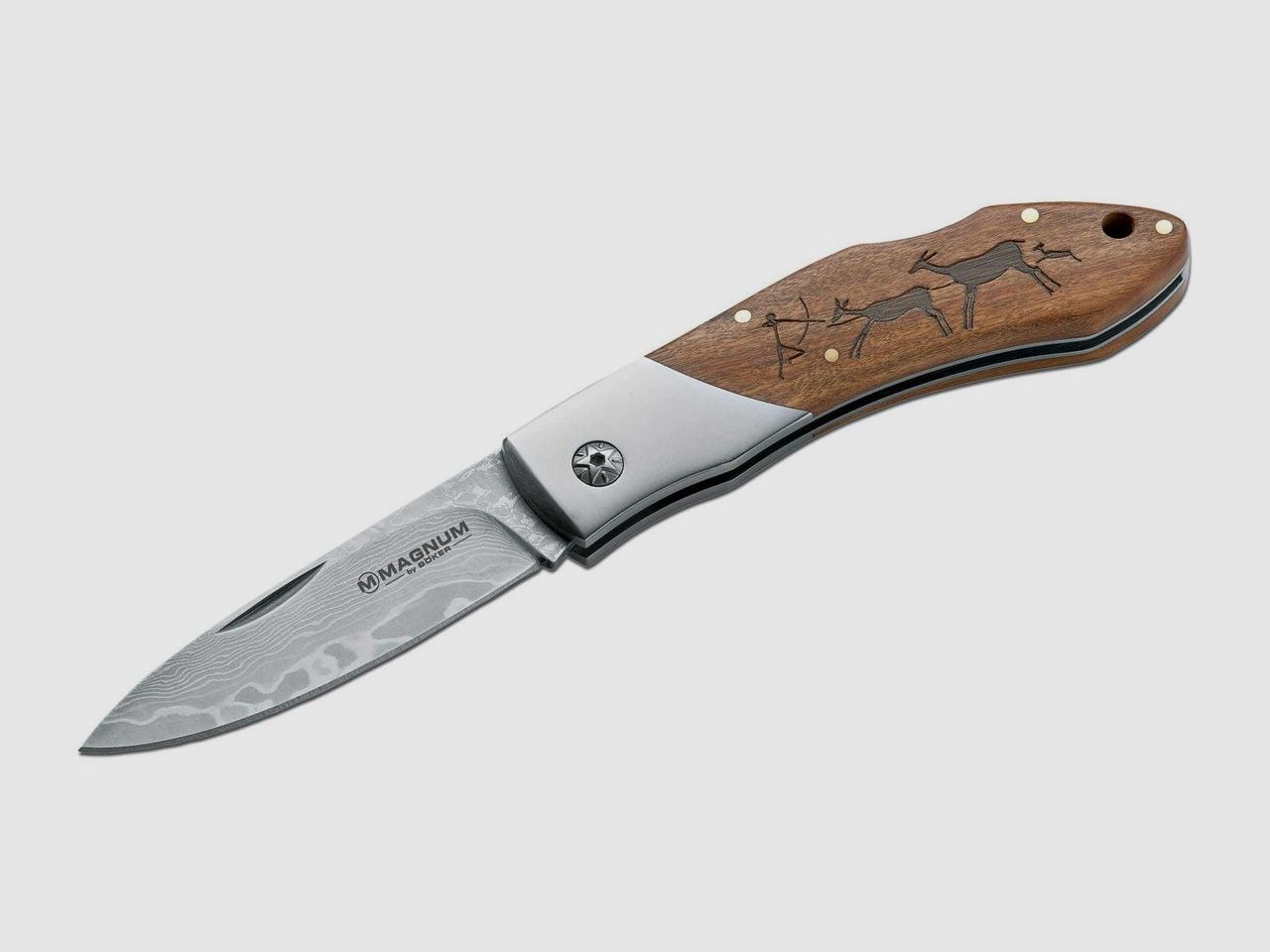 Taschenmesser Caveman Damastmesser