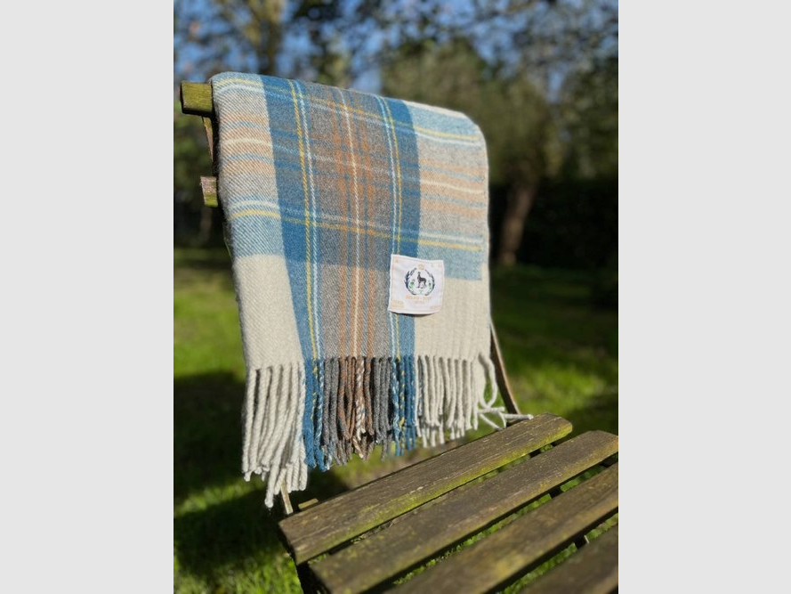 Belpo Tartan Tweeds 100% Wollen Deken, afbeelding 1 van 6