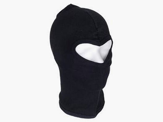 Sturmmaske / Balaclava / Sturmhaube - 1 Loch - dünn - Baumwolle - Schwarz