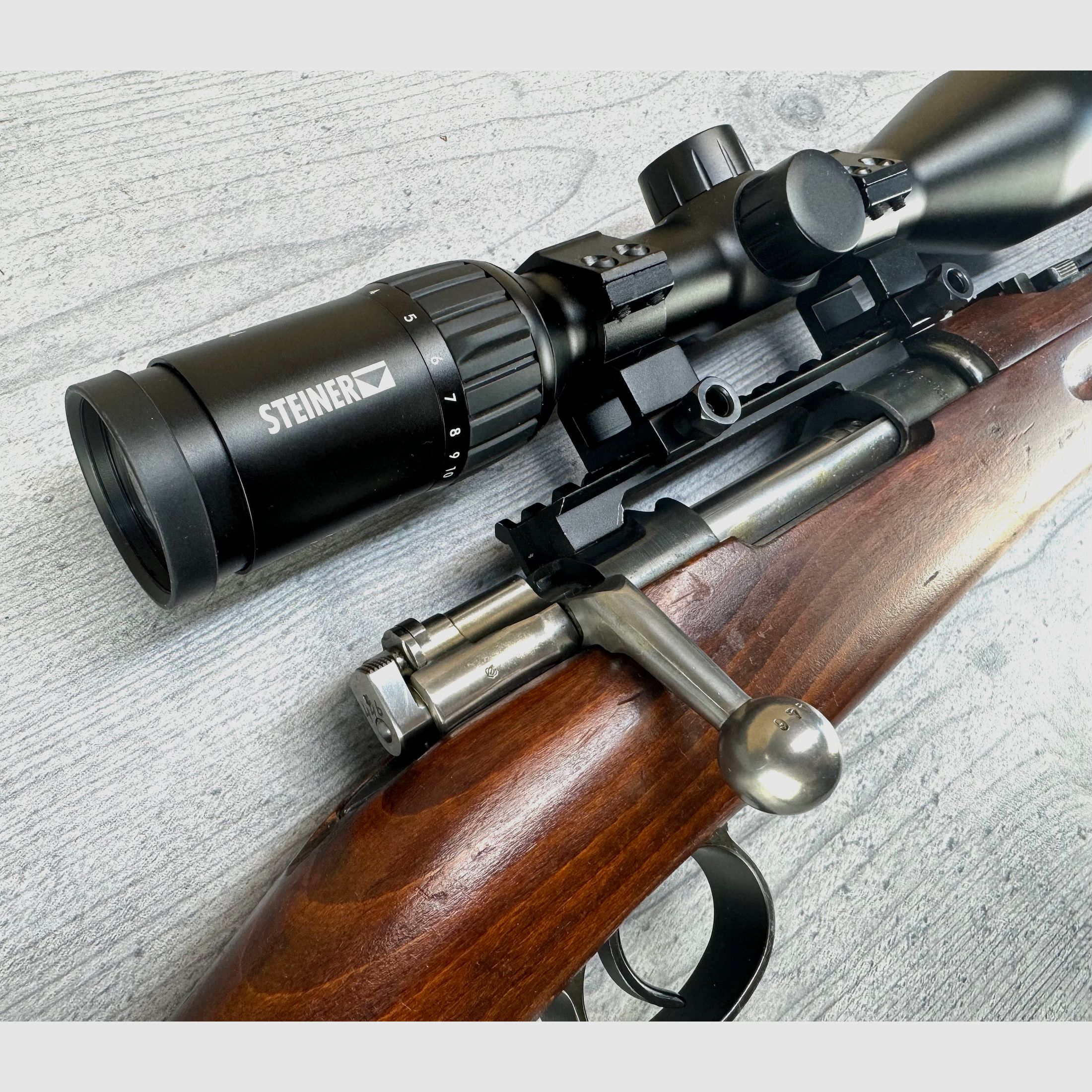 Carl Gustaf/ Husqvarna M/38 6,5x55mm mit Picatinny + Steiner Ranger 4
