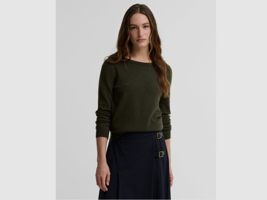 Barbour D-Strick-Pullover Pendle Crew | olive/birchwood tartan, Bild 7 von 12