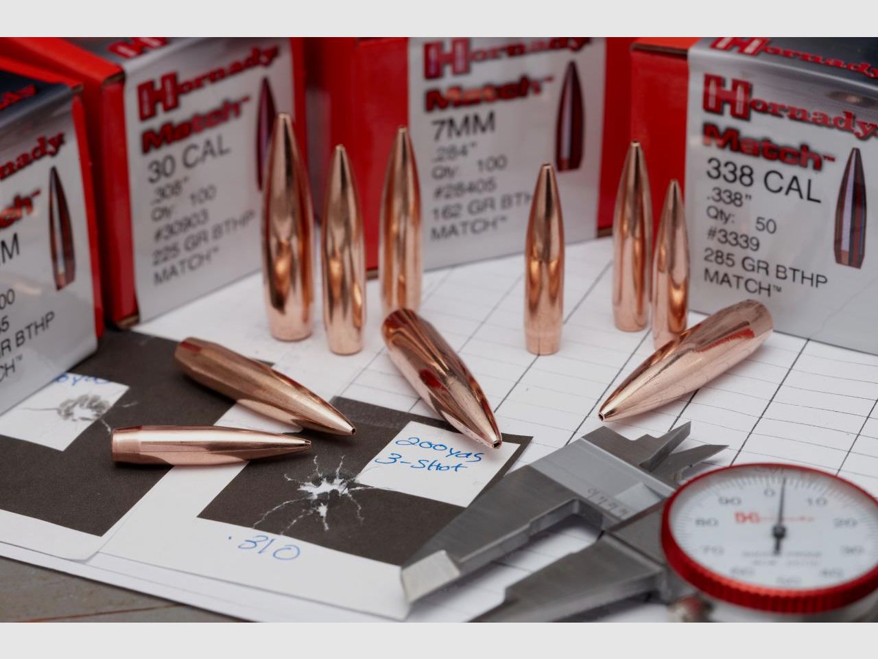 Proiettile Hornady 30 Cal .308 168gr BTHP Match (1800), immagine 2 di 3
