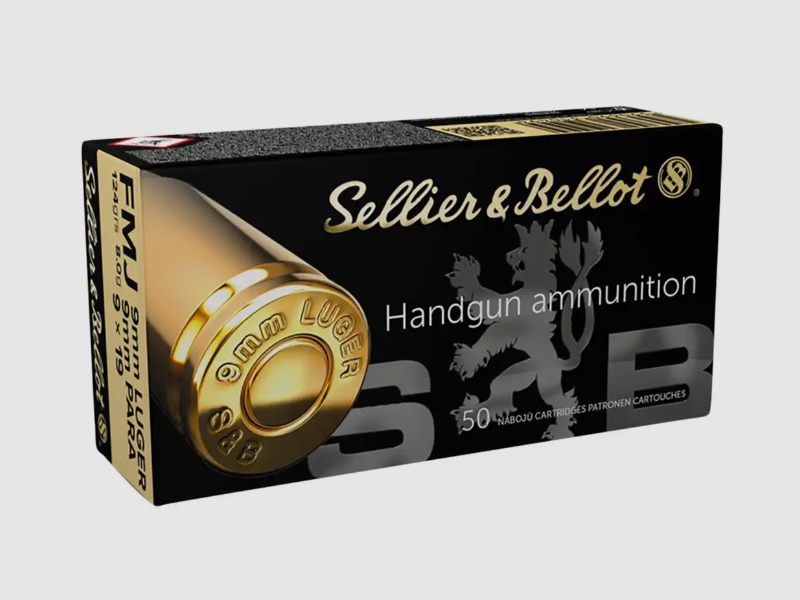 S&B 9 mm Luger FMJ 8g/124grs. 1000 pz.