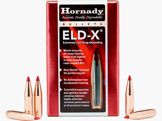 Hornady Bullet 30 Cal .308 212gr ELD-X (1-10″) (100)