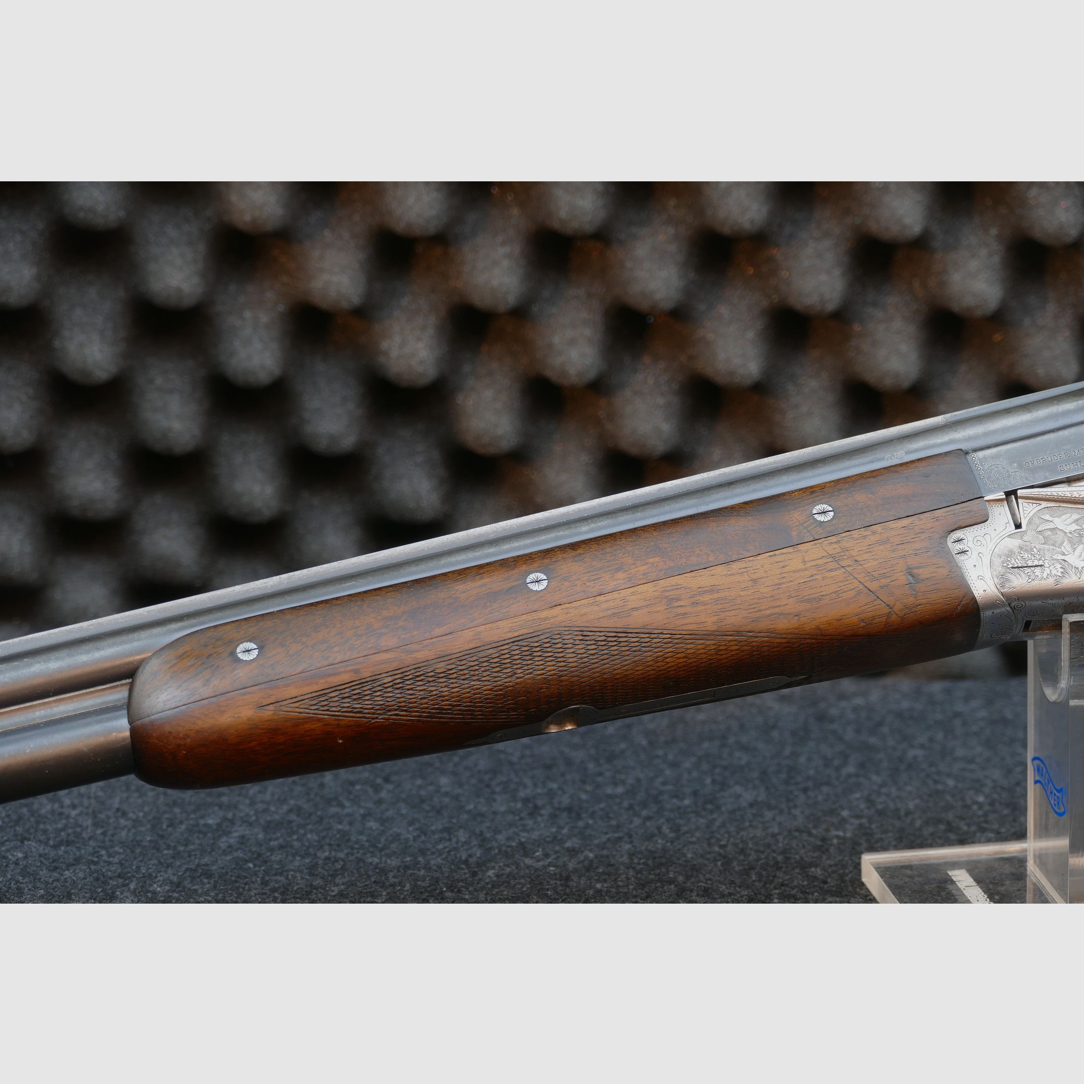 Merkel 201E — Escopeta de doble cañón, Cal. 12/70 (Suhl / 1970)