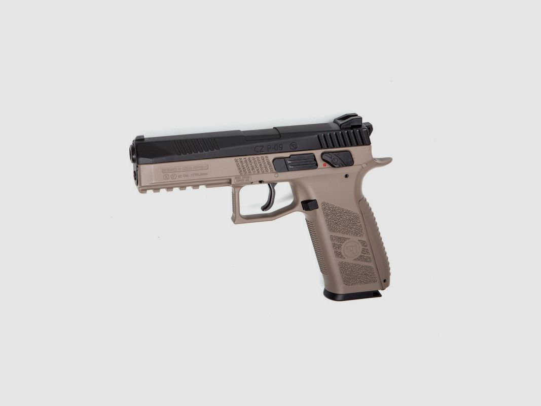 ASG GBB PISTOL. CO2. 4.5MM PELLET. CZ P-09. DT-FDE