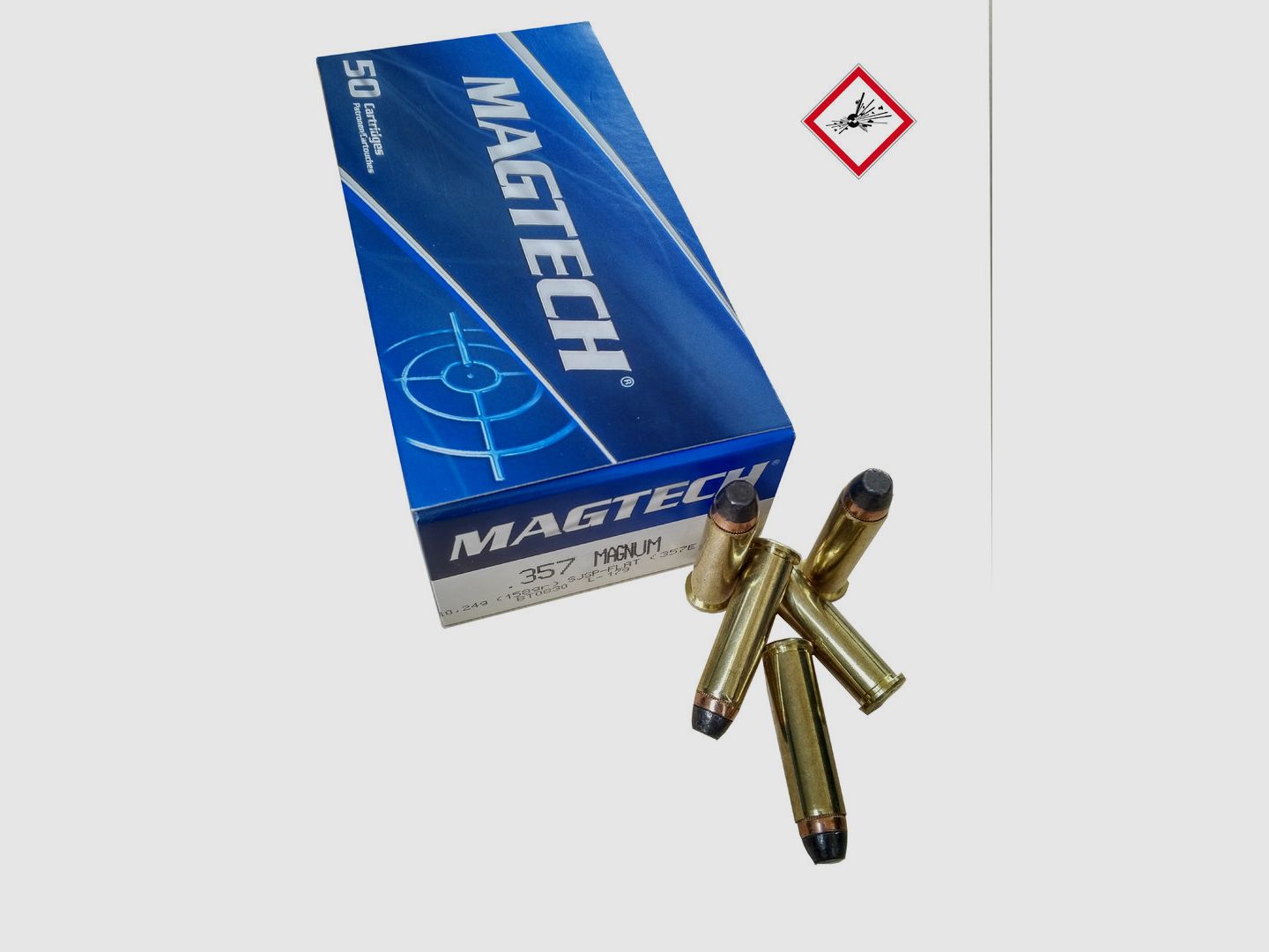 Cartouche de revolver Magtech .357 Mag. SJSP 158grs.