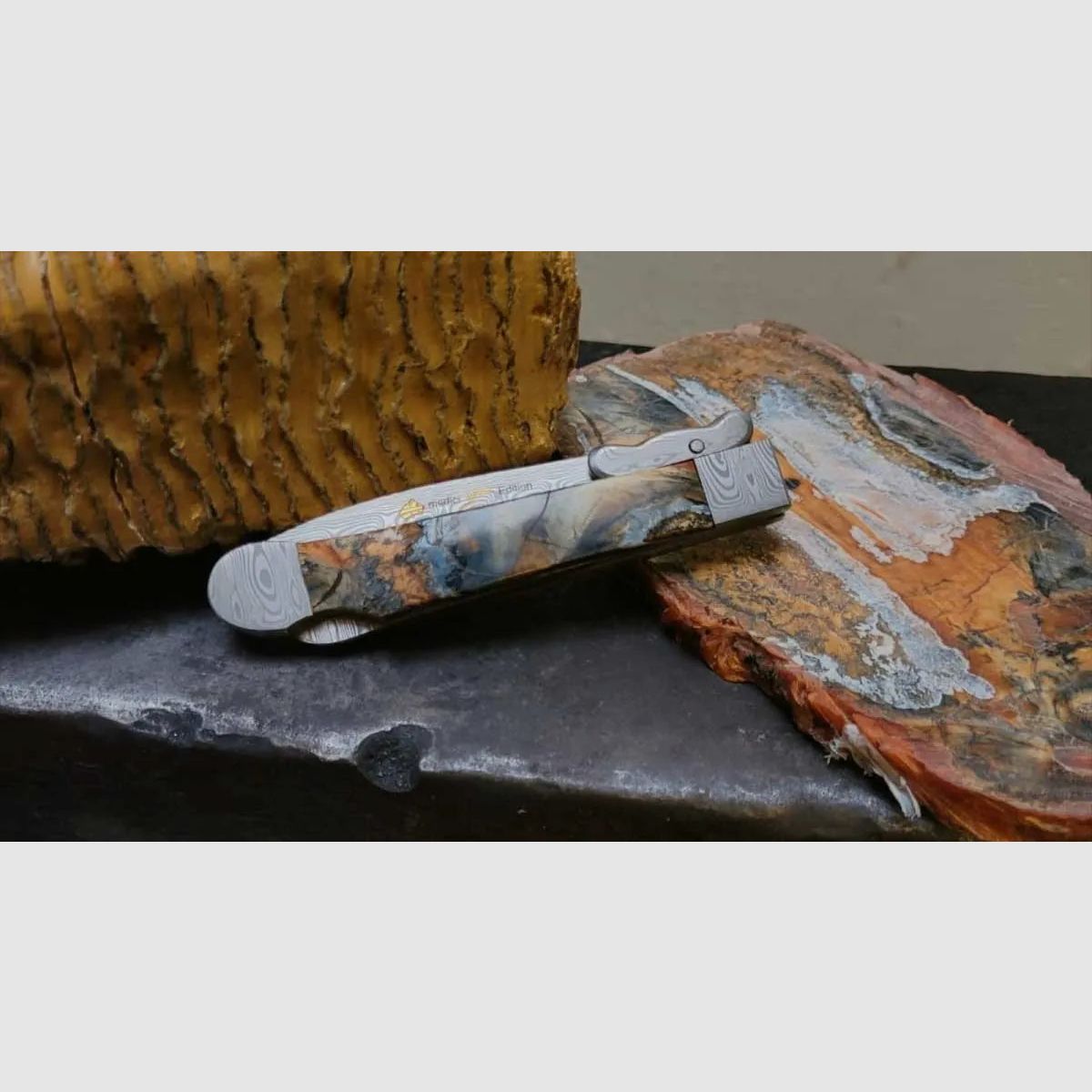 PUMA medici PM-edition, limitiert auf 50 Stück, Goldätzung, DAMASTEEL® DS93X™