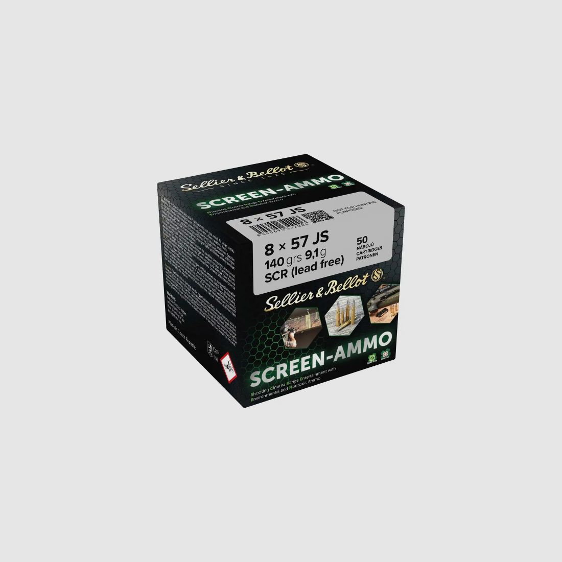 Sellier & Bellot 8x57 IS 9,0g/140GR SCR (Screen-Ammo) 50 cartouches