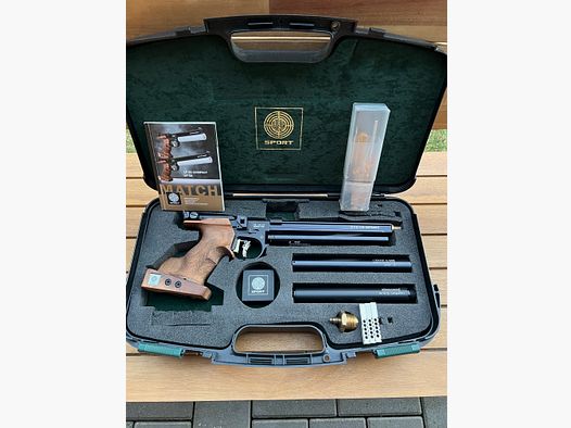 Steyr LP50 RF z akcesoriami tłumik Weihrauch