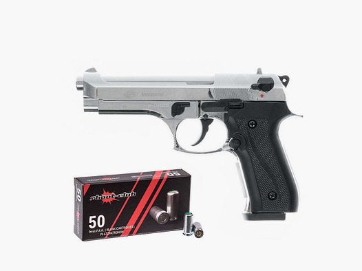 GSG Ekol Firat Magnum nickel-plated blank-firing pistol 9mm