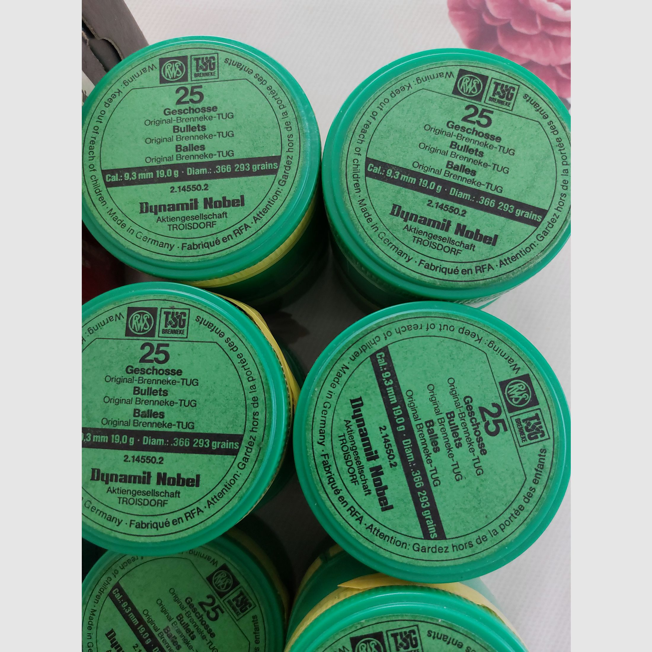 Various cartridges from different manufacturers.