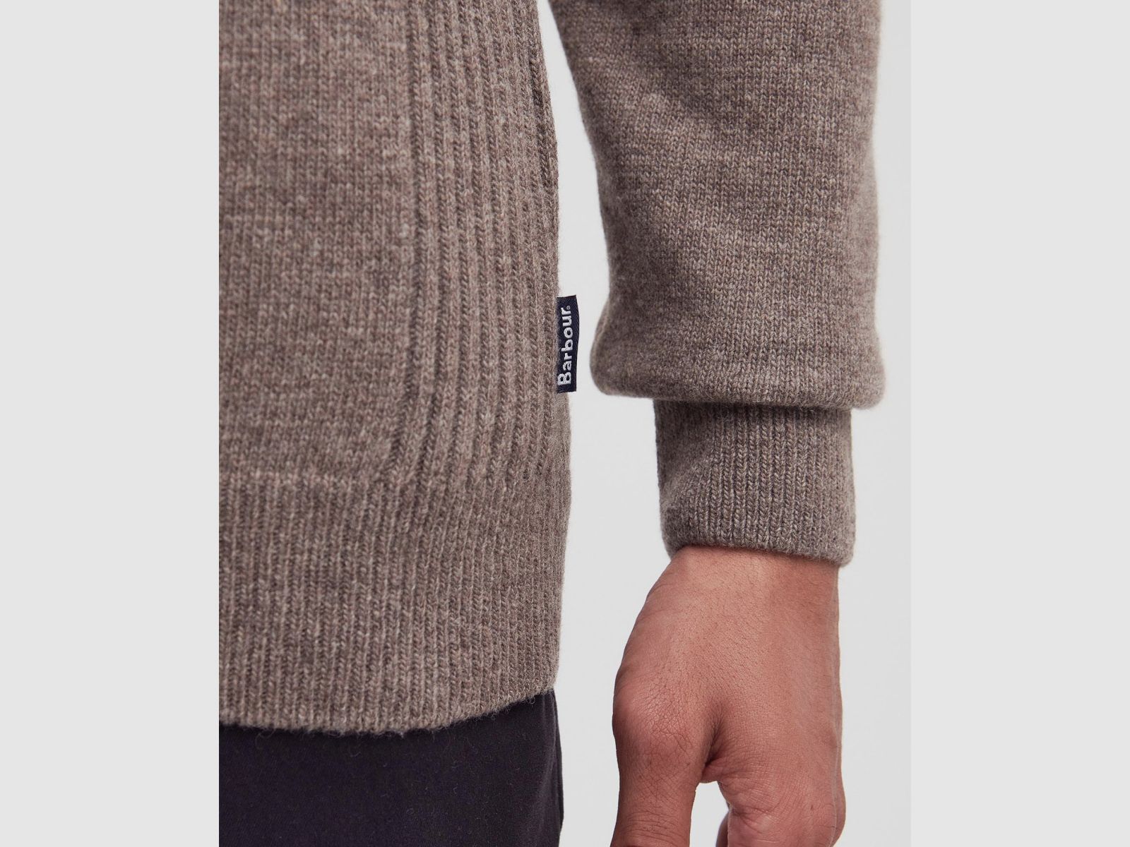 BARBOUR Holden Half Zip Sweater Military Marl