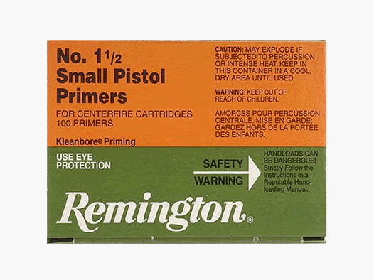 Remington Primers 1 1/2 Small Pistol 1000 pieces