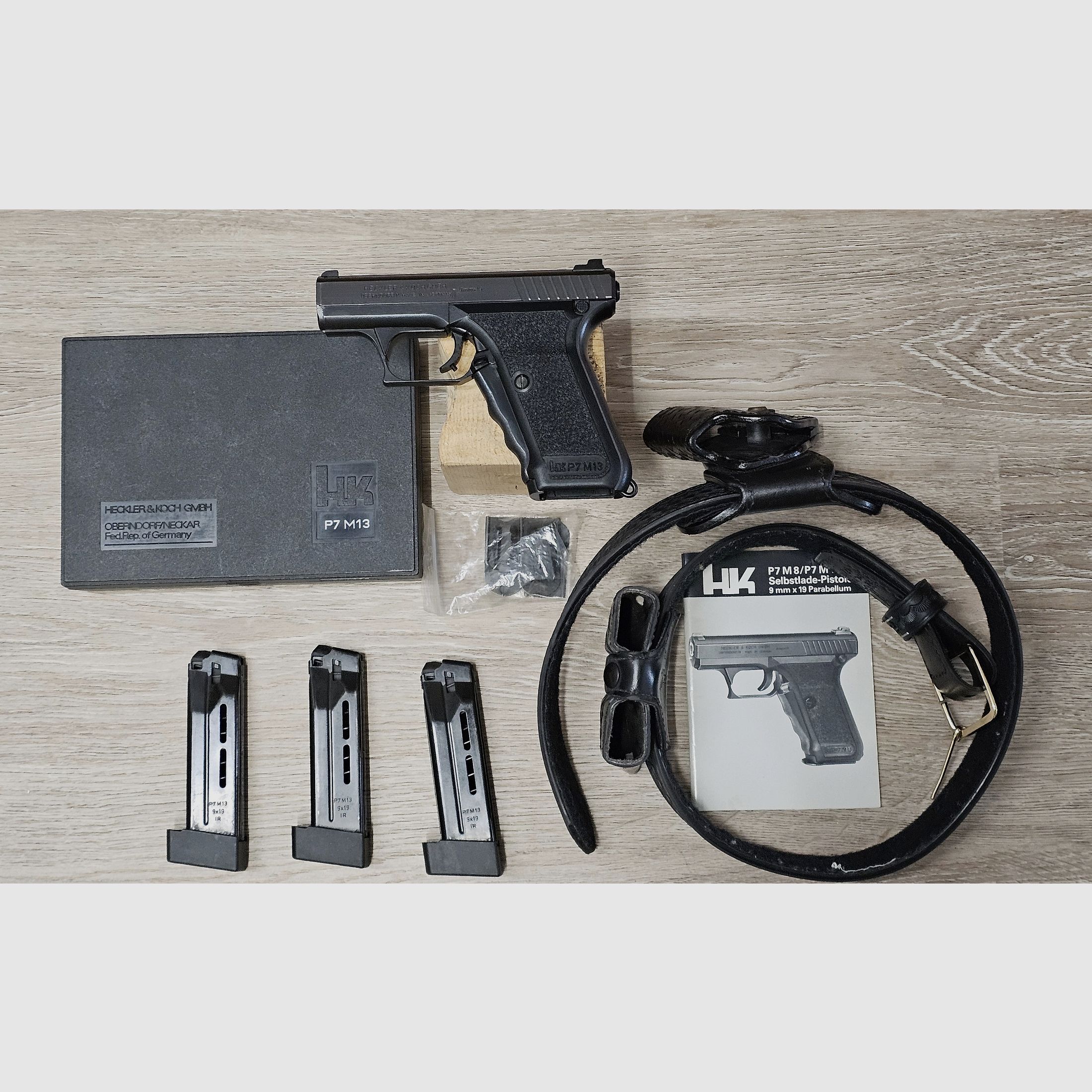 Rariteit: Heckler & Koch P7 M13 (1994) – Topstaat – 3 Magazijnen – Fabrikantdoos