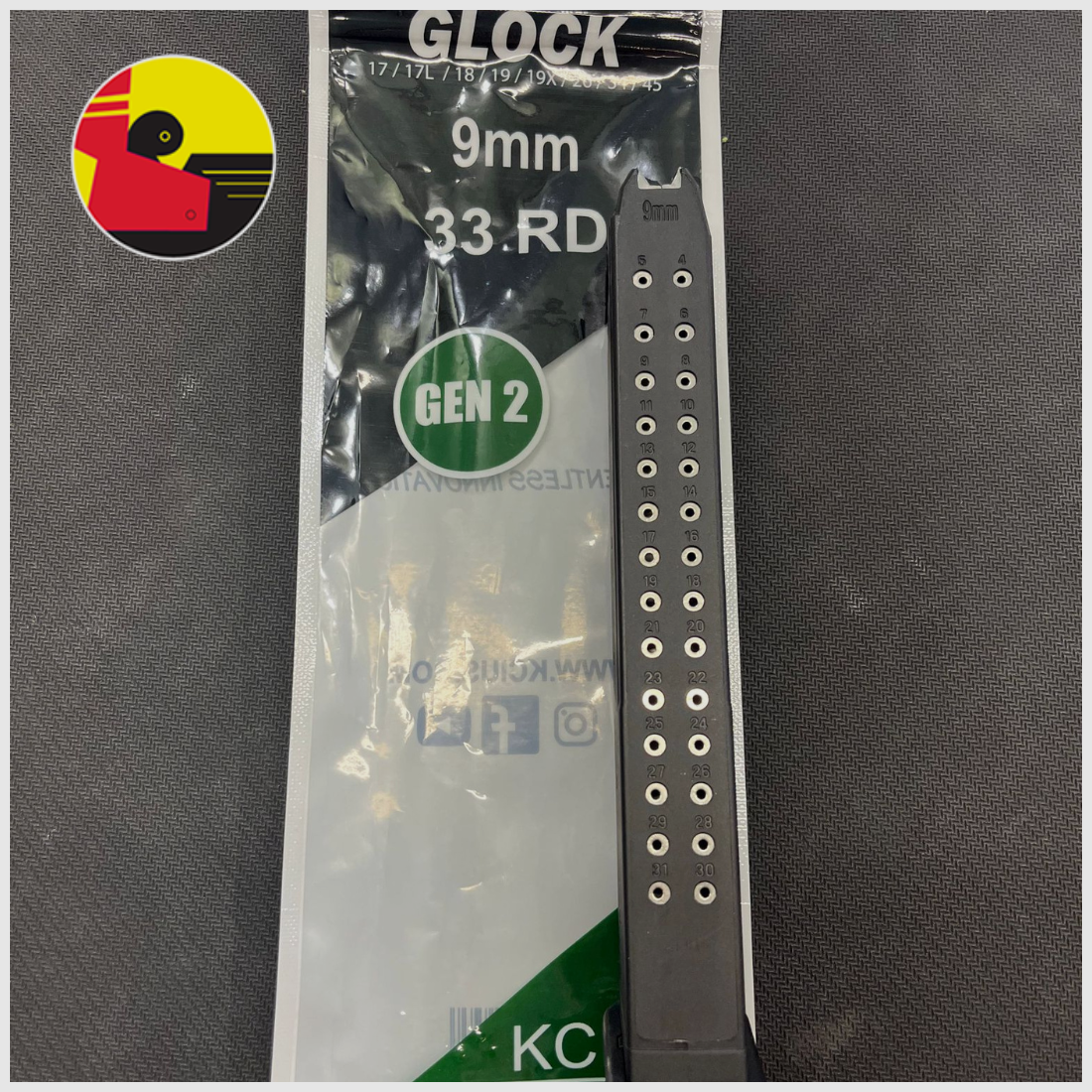 KCI USA | Glock Compatible Magazine – 9MM 33RD GEN 2 MAGAZINE, image 1 of 4