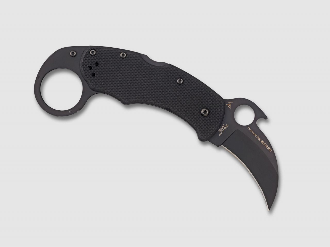 Taschenmesser Karahawk Black G10 Black Blade