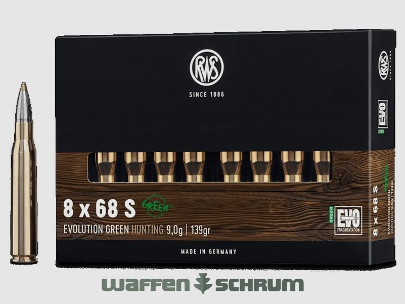 RWS Evo Green 9,0g - 139gr 8x68S