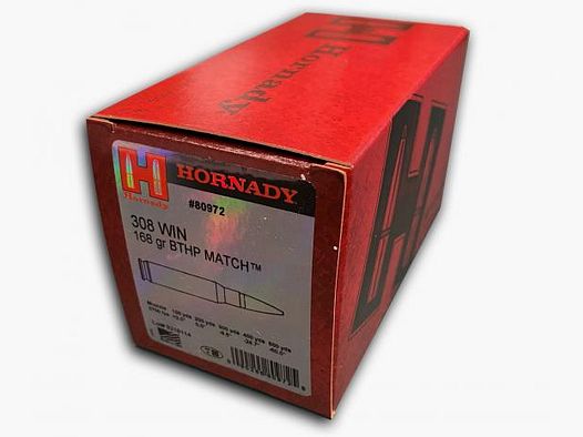 Hornady .308Win 168grs BTHP Match 50 Schuss