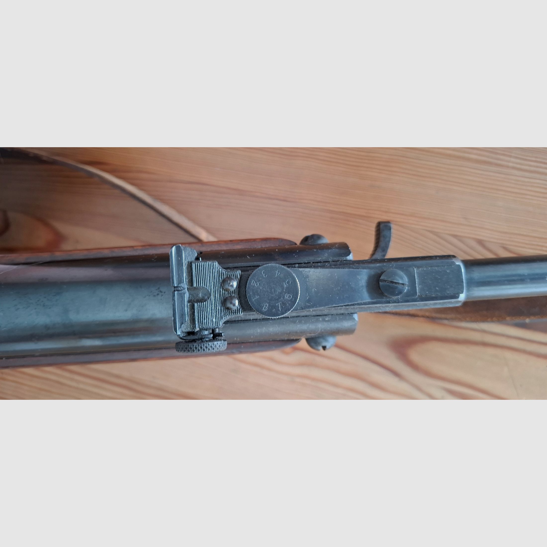 Burgo „Meisterschütze“ (Weihrauch HW 35) Cal. 4,5mm – rarità intorno al 1960, blocco del barrel, senza marchio F, libero da 18 anni!, immagine 5 di 6
