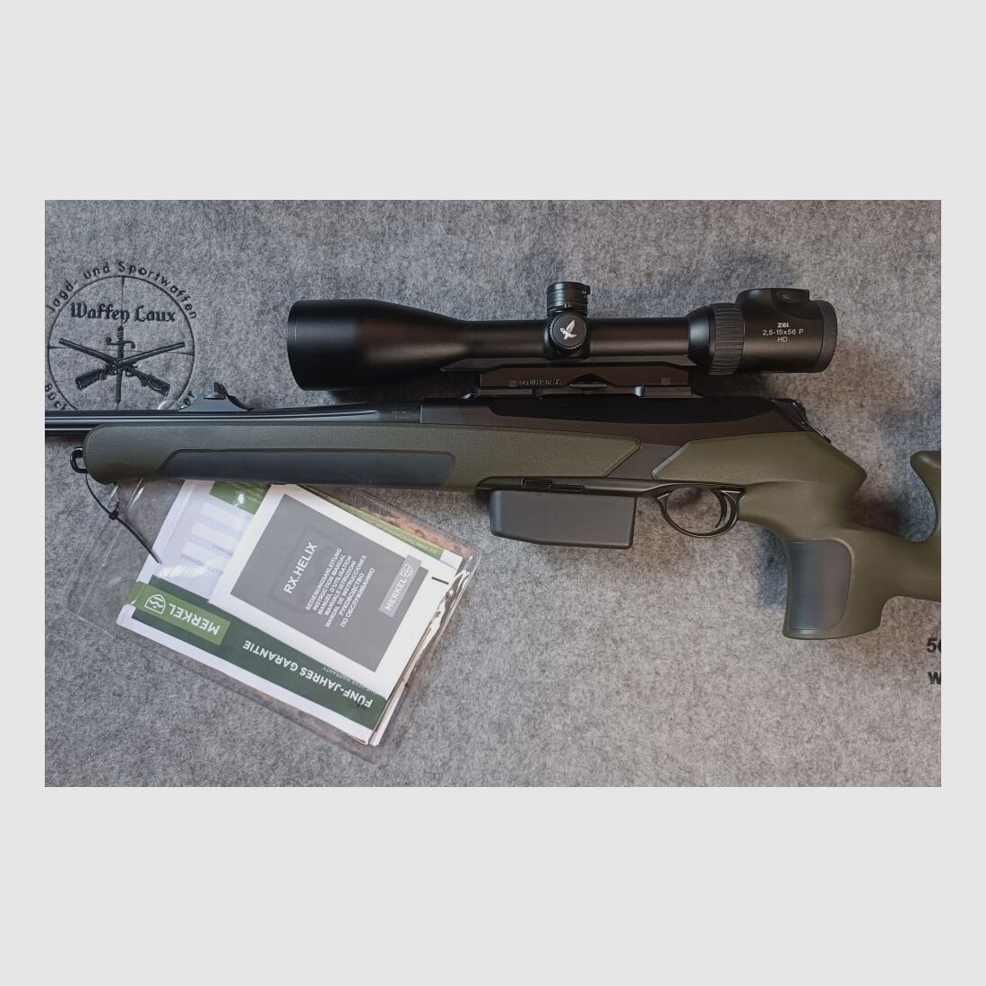 Merkel Modell Helix RX Speedster + ZF Swarovski Z6i 2,5-15x56 Dentler