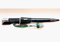 Bajonett/Seitengewehr K98 im Koppelschuh mit Quaste
