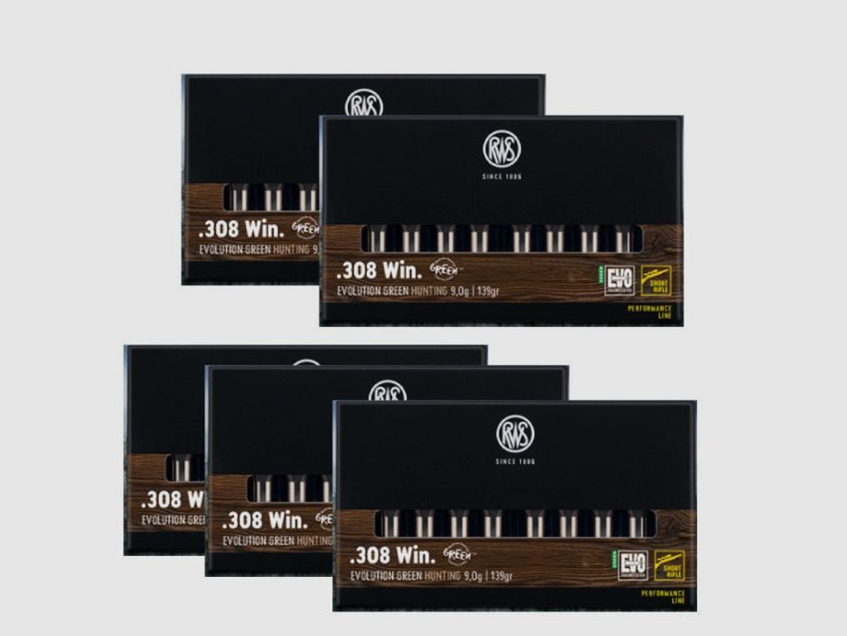RWS patroon evo green short 9,0 g - Kal. 308 Win, afbeelding 2 van 3