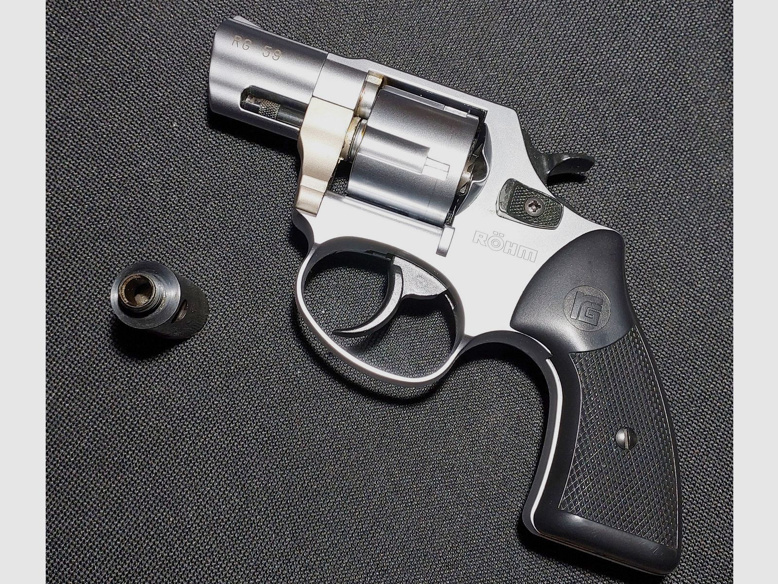 Röhm RG 59 revólver de detonación Alu Chrome 9 mm R.K. (PTB 735)