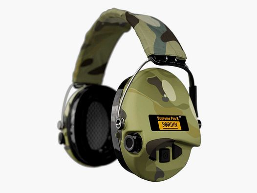 SORDIN Supreme Pro X LED protezione acustica -camo/Gel 25dB - attiva e a basso profilo