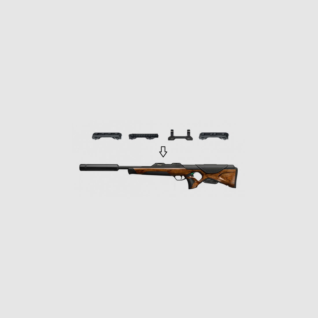 Walther RS3 Heritage Fourstar avec silencieux - carabine à répétition