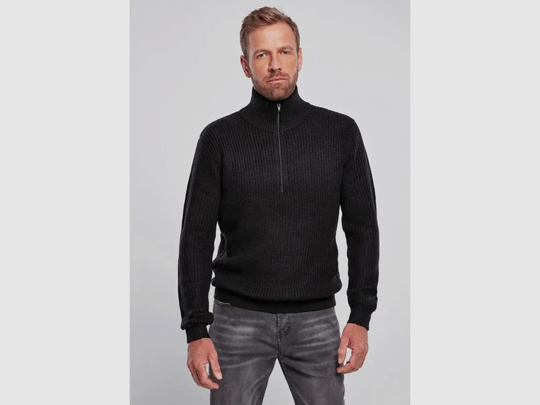 Troyer Pull Schwarz mit Stehkragen - Brandit® Herren, Bild 9 von 14