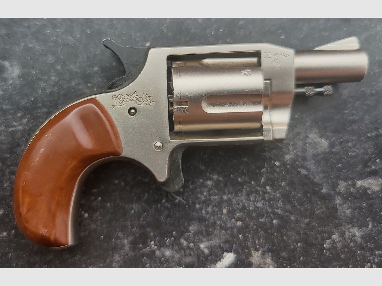 Röhm Little Joe .22er Gas/Knallrevolver im Nickelfinish PTB 380