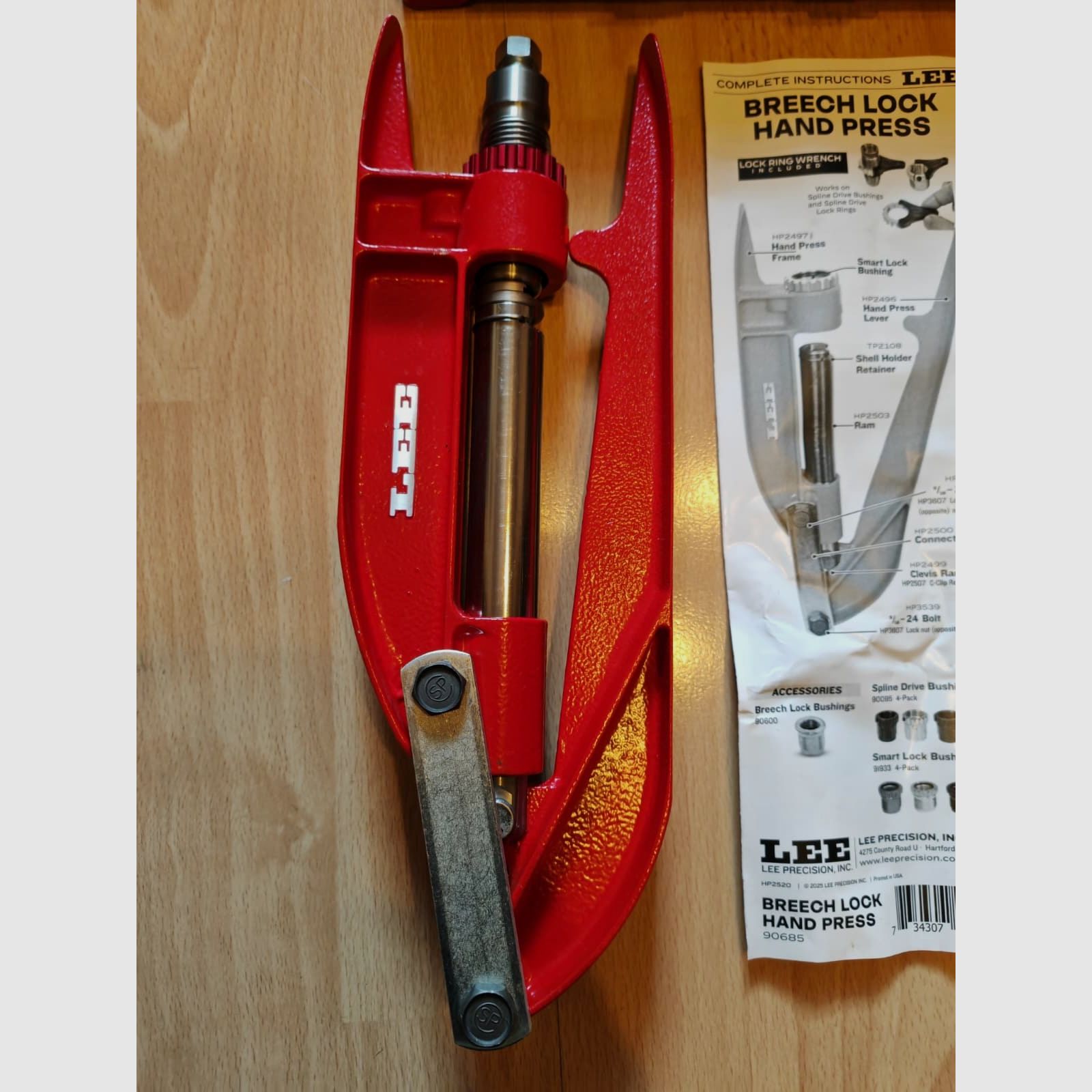 Lee Precision 9 mm Luger reloading set with Breech Lock hand press | NEW | Currently not available!