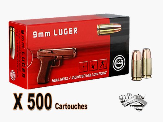 GECO 9×19 mm JHP 115 grs par 500