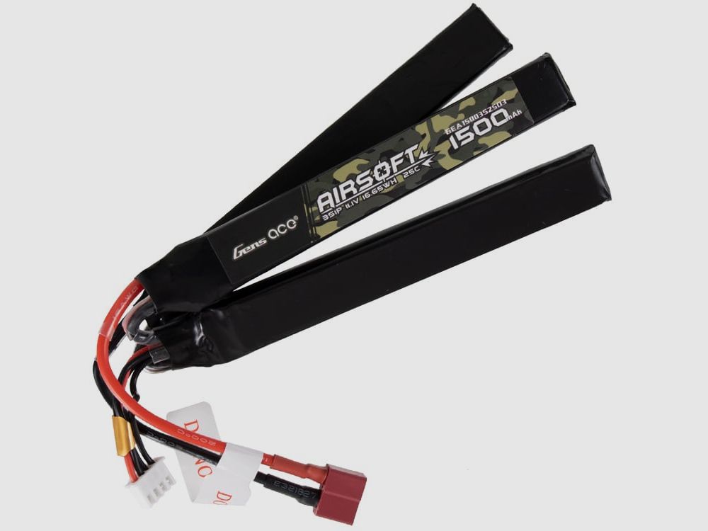 Gens Ace 111V 1500mAh 25C LiPo Triple Stick Type (T-Plug)