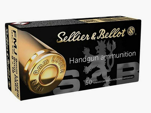 Sellier & Bellot	 9 mm Luger Vollmantel 8,0g/124 grs.