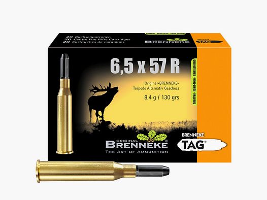 Brenneke 6,5x57R TAG bleifrei 8,4g/130 grs. – 20 Stk.