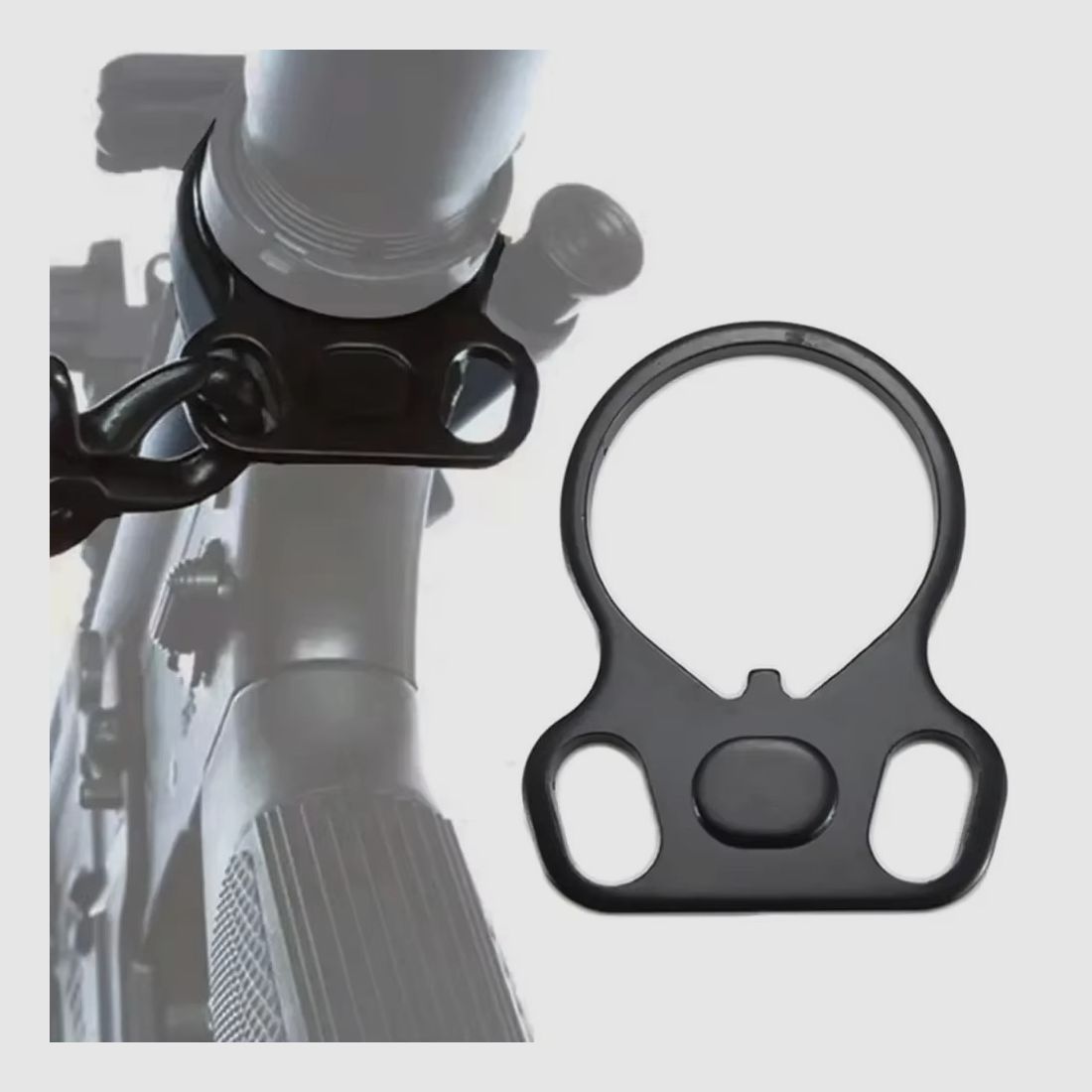 End Plate AR 15 / AR 10 Receiver Dual Loop Endplatte Sling Mount Adapter Riemenbügel AR-15 .223 308