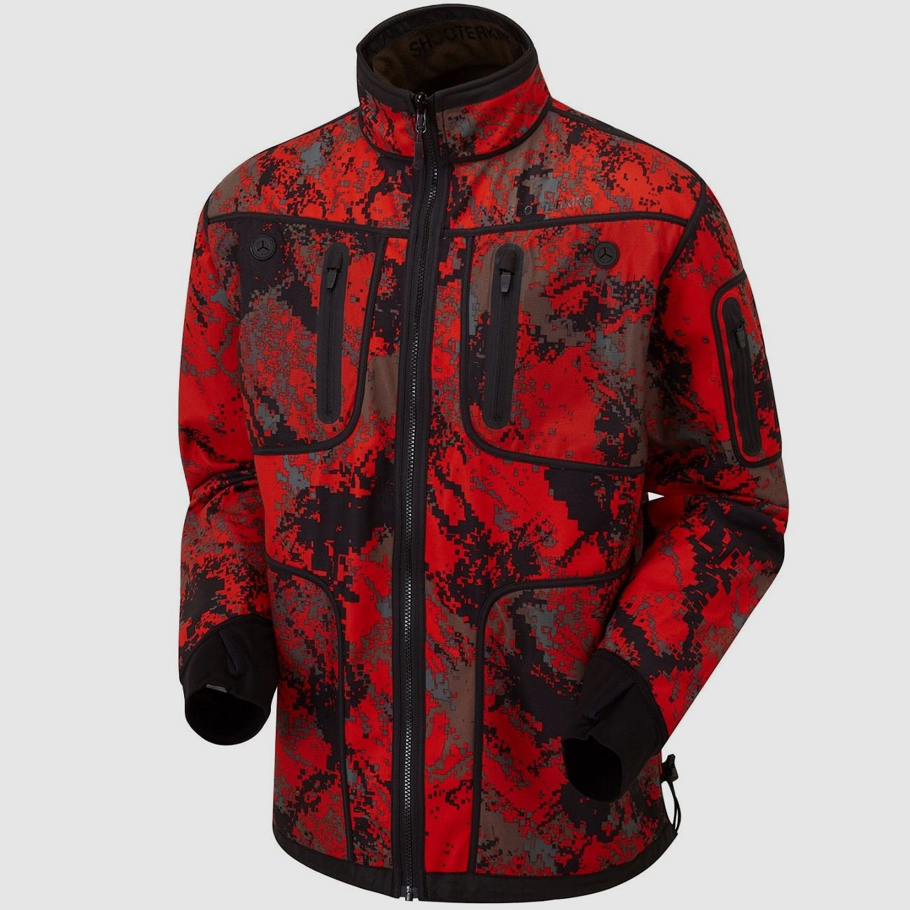 Shooterking Omkeerbare Fleecejack Brown Rood