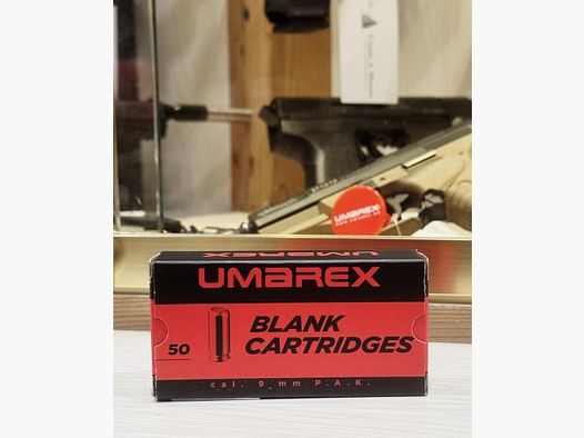 Umarex Platzpatronen cal. 9 mm P.A.K., 50 St. - Platzpatronen für 9mm P.A.K. Schreckschusspistolen