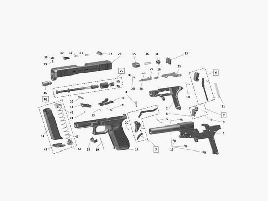 Ersatzteil Umarex Ref. 311.200.06 Abzug Glock 17 GEN5 für Blankmunition