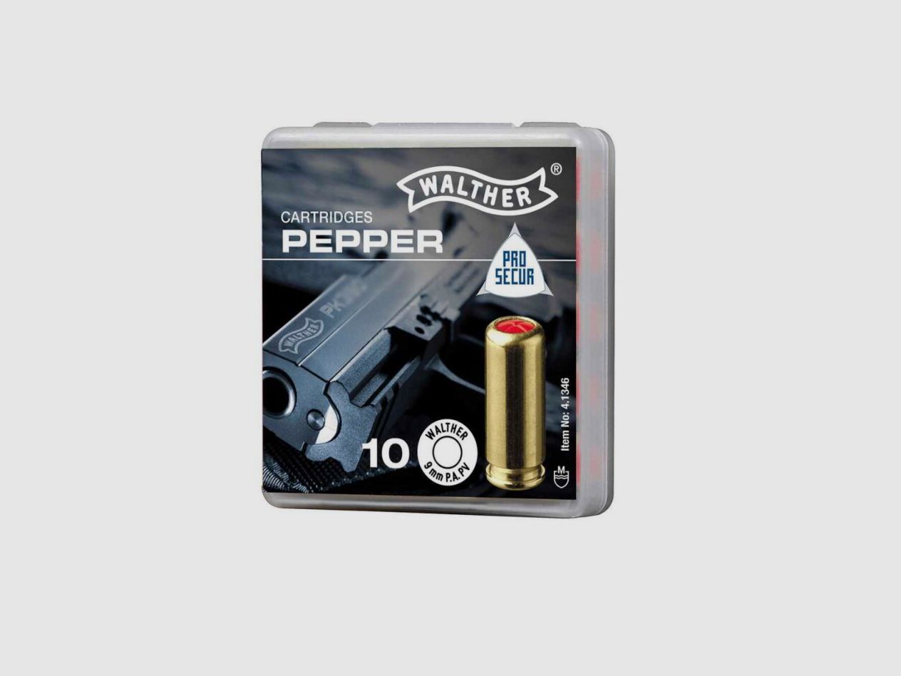Walther Pfeffer-Gas Patronen / cal. 9 mm P.A.K.